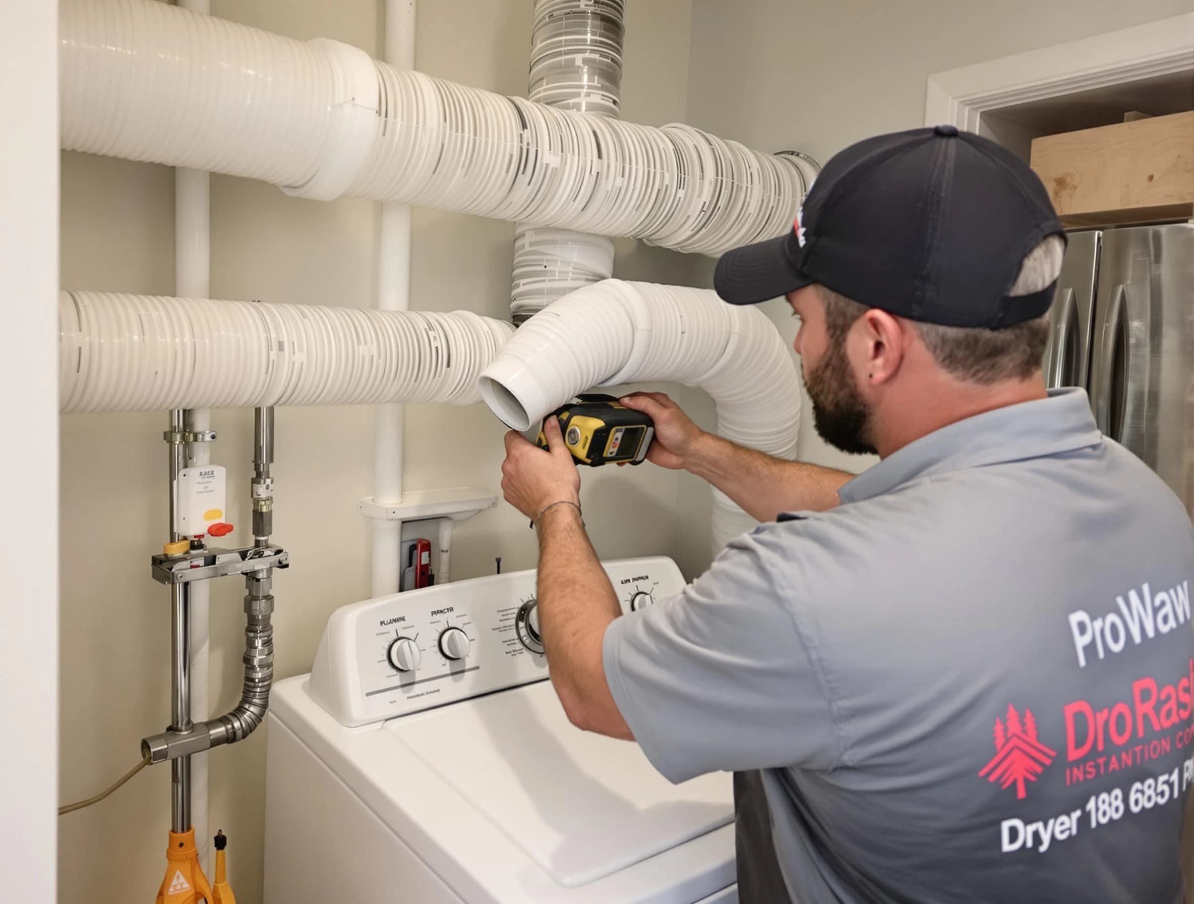 Professional dryer vent hose installation by Vinings Dryer Vent Cleaning in Vinings