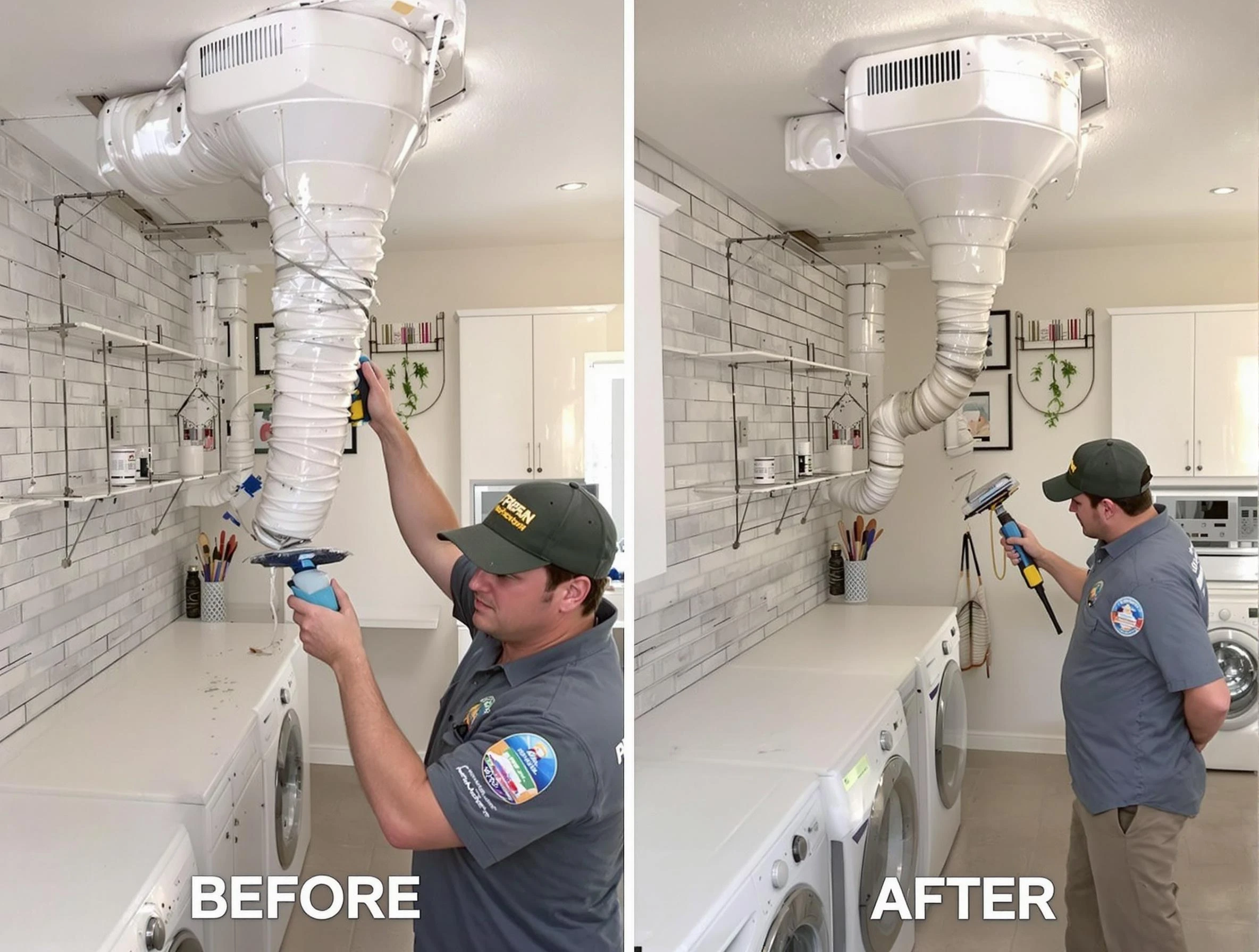 Professional dryer exhaust vent cleaning by Vinings Dryer Vent Cleaning in Vinings
