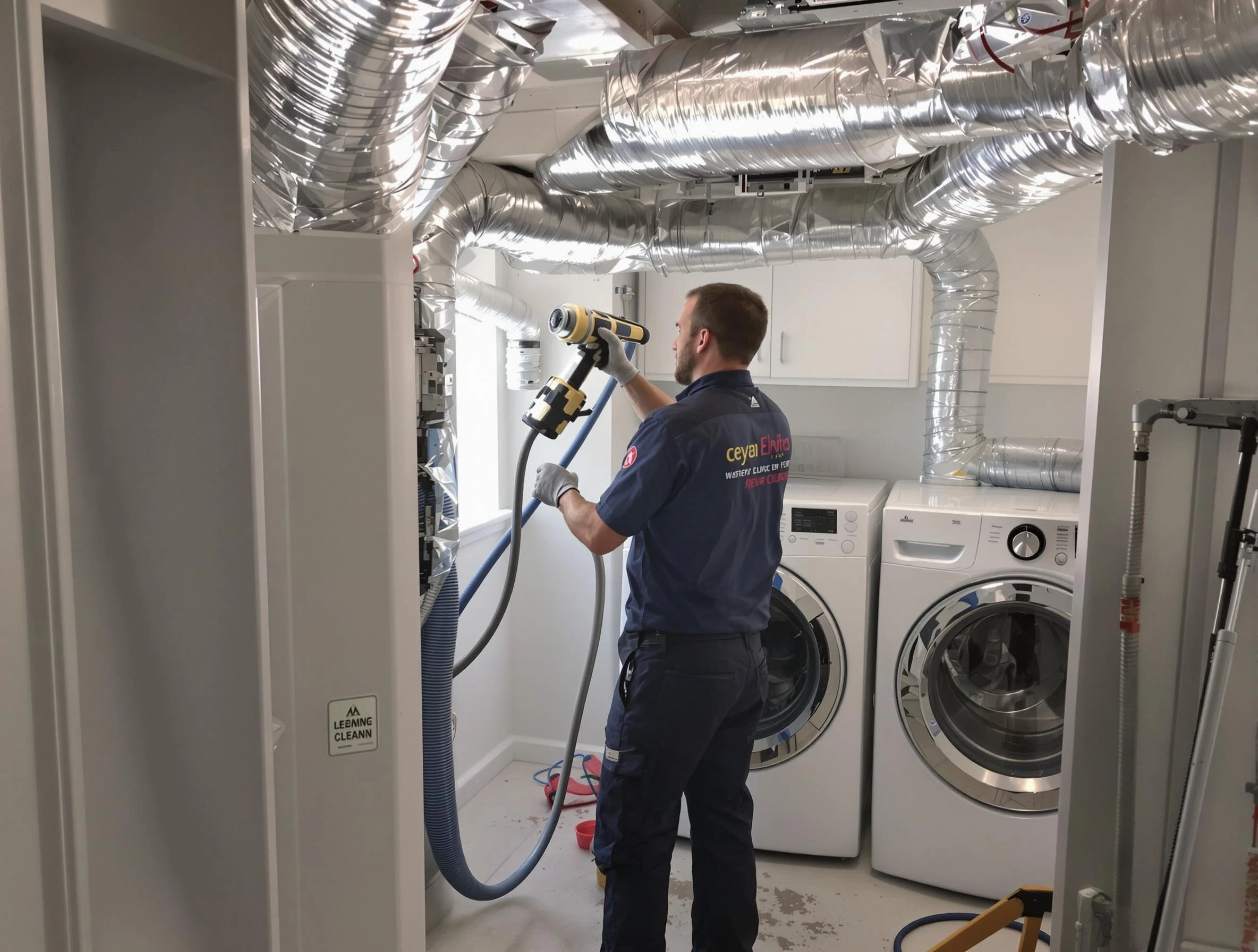 Vinings Dryer Vent Cleaning specialist using advanced equipment for thorough duct cleaning in Vinings